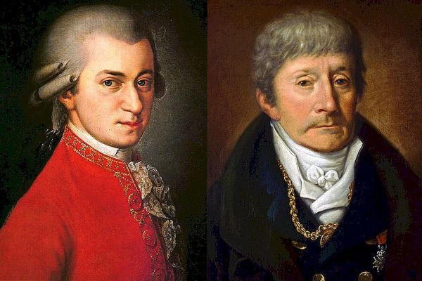 Mozart y Antonio Salieri.